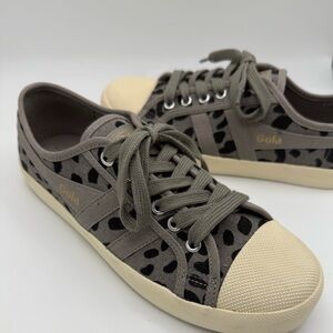 Gola Classics Women’s Classic Delta Sneakers Size 8 US / 9 EU Grey Black Leopard